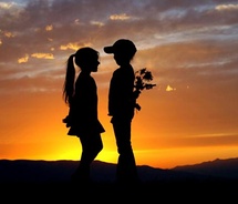 children,color,cute,flowers,love,photography,romance,silhouette,sky,sunset,sweet,young-57b071b3aa1708439cafc0066a090c3c_m