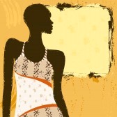 14221688-grunge-style-background-with-an-african-woman-s-silhouette-in-a-fashionable-patterned-dress-graphics